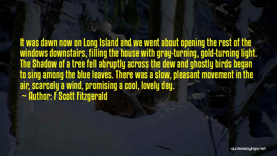 F Scott Fitzgerald Quotes: It Was Dawn Now On Long Island And We Went About Opening The Rest Of The Windows Downstairs, Filling The