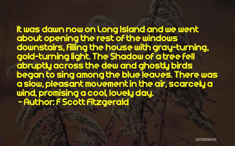 F Scott Fitzgerald Quotes: It Was Dawn Now On Long Island And We Went About Opening The Rest Of The Windows Downstairs, Filling The