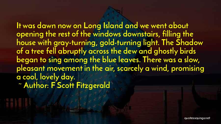 F Scott Fitzgerald Quotes: It Was Dawn Now On Long Island And We Went About Opening The Rest Of The Windows Downstairs, Filling The