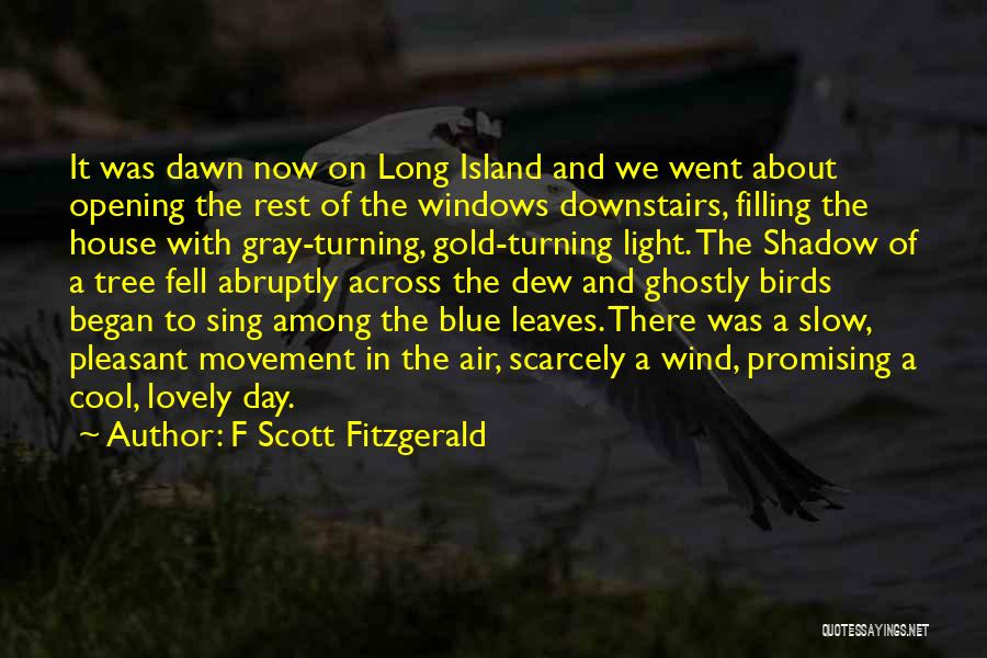 F Scott Fitzgerald Quotes: It Was Dawn Now On Long Island And We Went About Opening The Rest Of The Windows Downstairs, Filling The