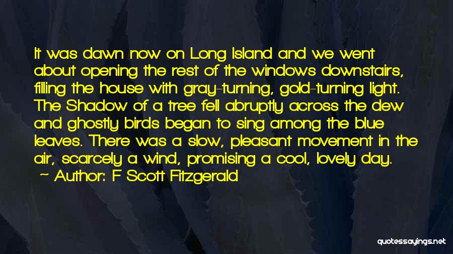 F Scott Fitzgerald Quotes: It Was Dawn Now On Long Island And We Went About Opening The Rest Of The Windows Downstairs, Filling The