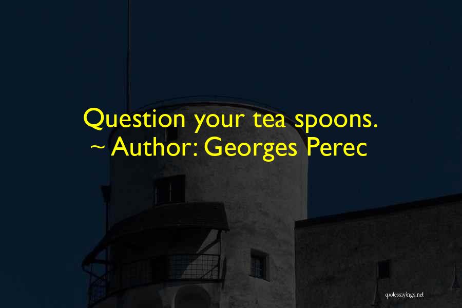 Georges Perec Quotes: Question Your Tea Spoons.