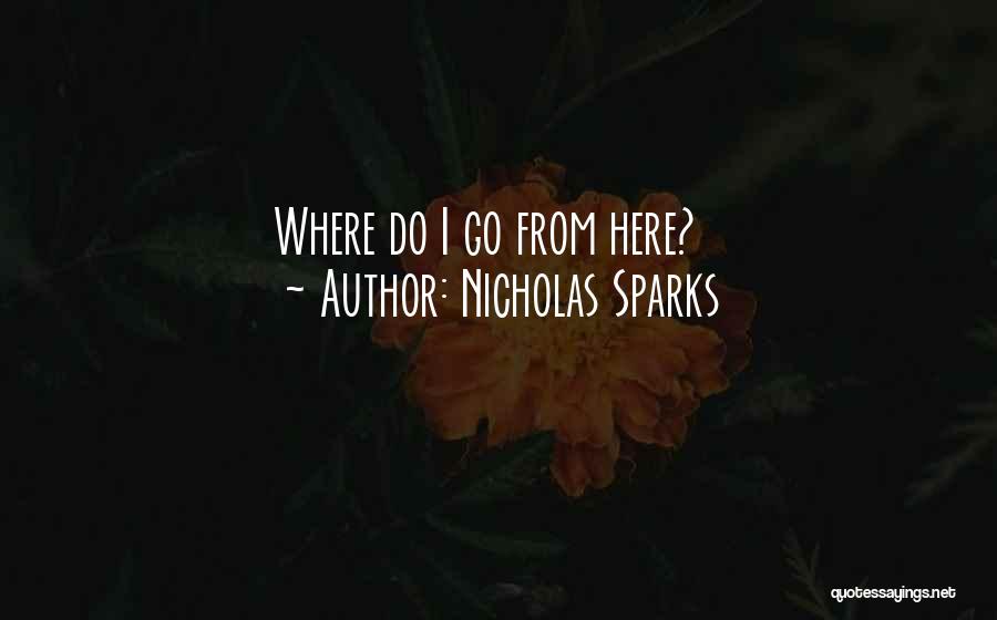 Nicholas Sparks Quotes: Where Do I Go From Here?