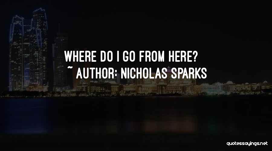 Nicholas Sparks Quotes: Where Do I Go From Here?