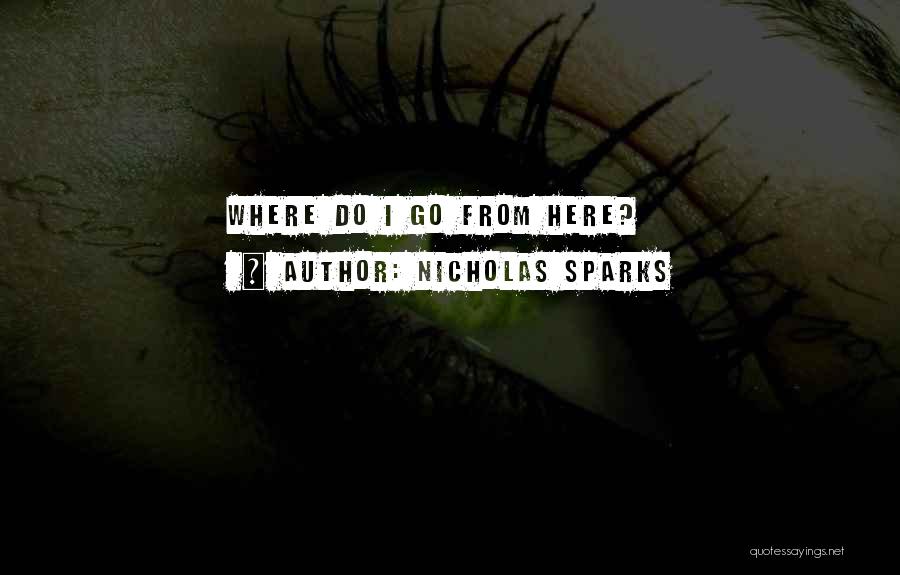 Nicholas Sparks Quotes: Where Do I Go From Here?