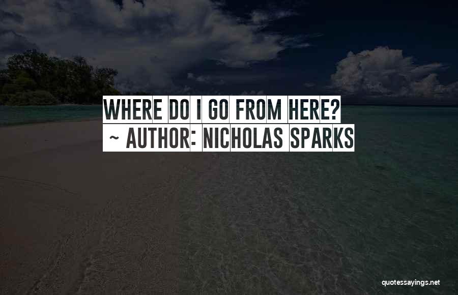 Nicholas Sparks Quotes: Where Do I Go From Here?