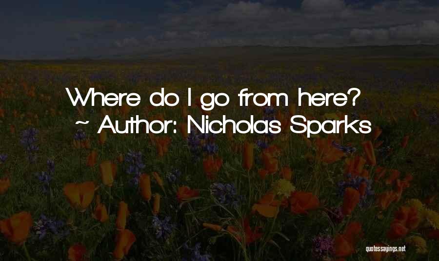Nicholas Sparks Quotes: Where Do I Go From Here?