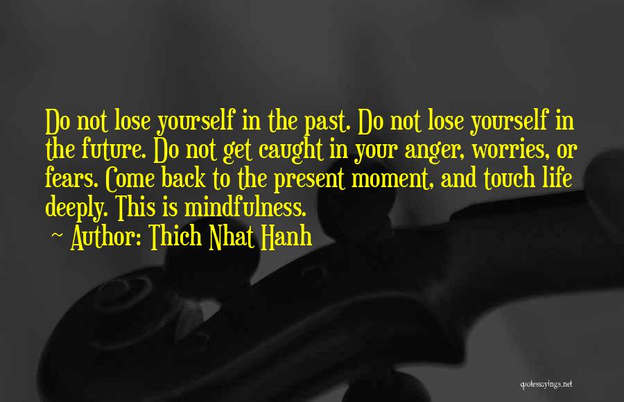 Thich Nhat Hanh Quotes: Do Not Lose Yourself In The Past. Do Not Lose Yourself In The Future. Do Not Get Caught In Your