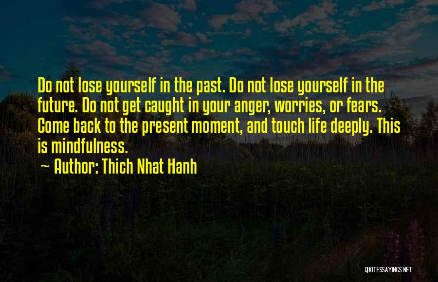 Thich Nhat Hanh Quotes: Do Not Lose Yourself In The Past. Do Not Lose Yourself In The Future. Do Not Get Caught In Your