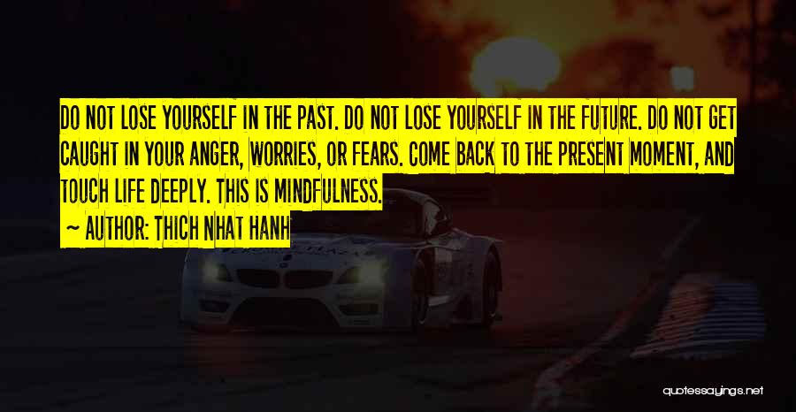 Thich Nhat Hanh Quotes: Do Not Lose Yourself In The Past. Do Not Lose Yourself In The Future. Do Not Get Caught In Your