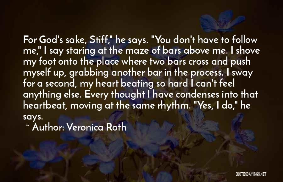 Veronica Roth Quotes: For God's Sake, Stiff, He Says. You Don't Have To Follow Me, I Say Staring At The Maze Of Bars