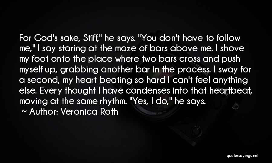 Veronica Roth Quotes: For God's Sake, Stiff, He Says. You Don't Have To Follow Me, I Say Staring At The Maze Of Bars