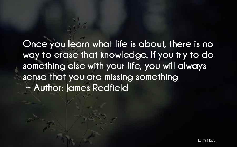 James Redfield Quotes: Once You Learn What Life Is About, There Is No Way To Erase That Knowledge. If You Try To Do