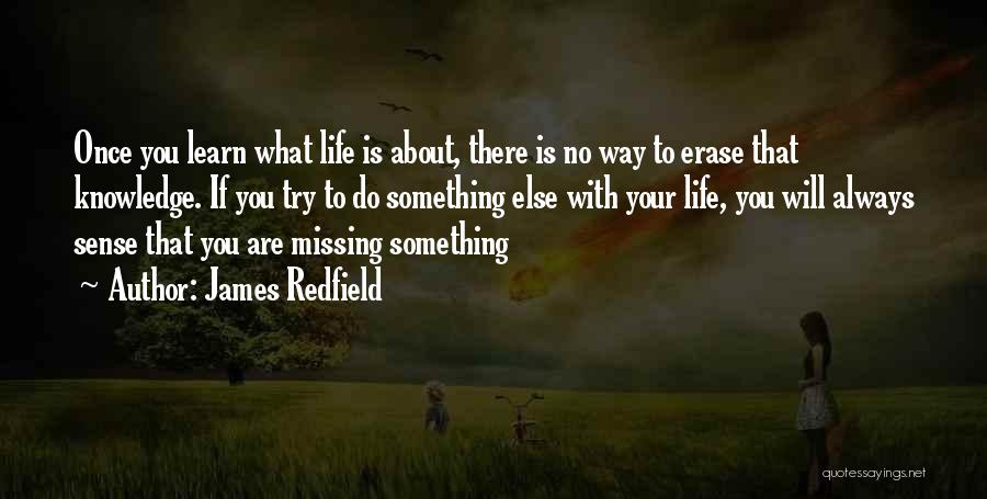 James Redfield Quotes: Once You Learn What Life Is About, There Is No Way To Erase That Knowledge. If You Try To Do