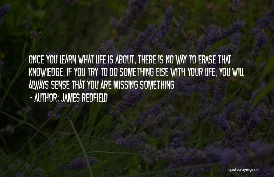 James Redfield Quotes: Once You Learn What Life Is About, There Is No Way To Erase That Knowledge. If You Try To Do