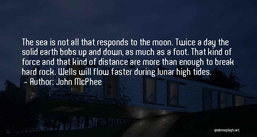 John McPhee Quotes: The Sea Is Not All That Responds To The Moon. Twice A Day The Solid Earth Bobs Up And Down,