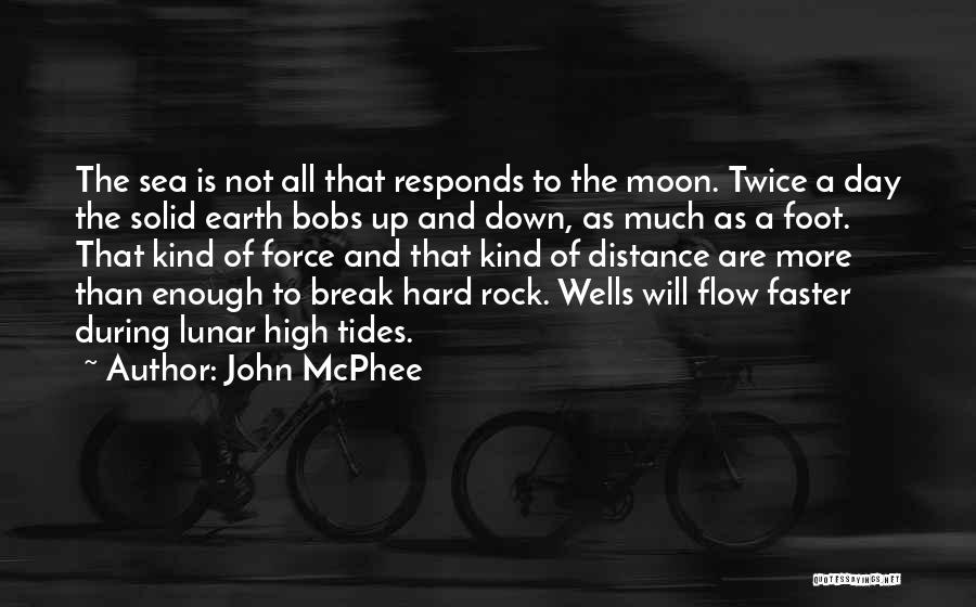 John McPhee Quotes: The Sea Is Not All That Responds To The Moon. Twice A Day The Solid Earth Bobs Up And Down,