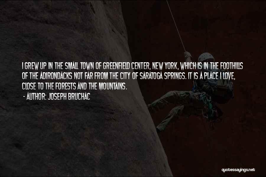 Joseph Bruchac Quotes: I Grew Up In The Small Town Of Greenfield Center, New York, Which Is In The Foothills Of The Adirondacks