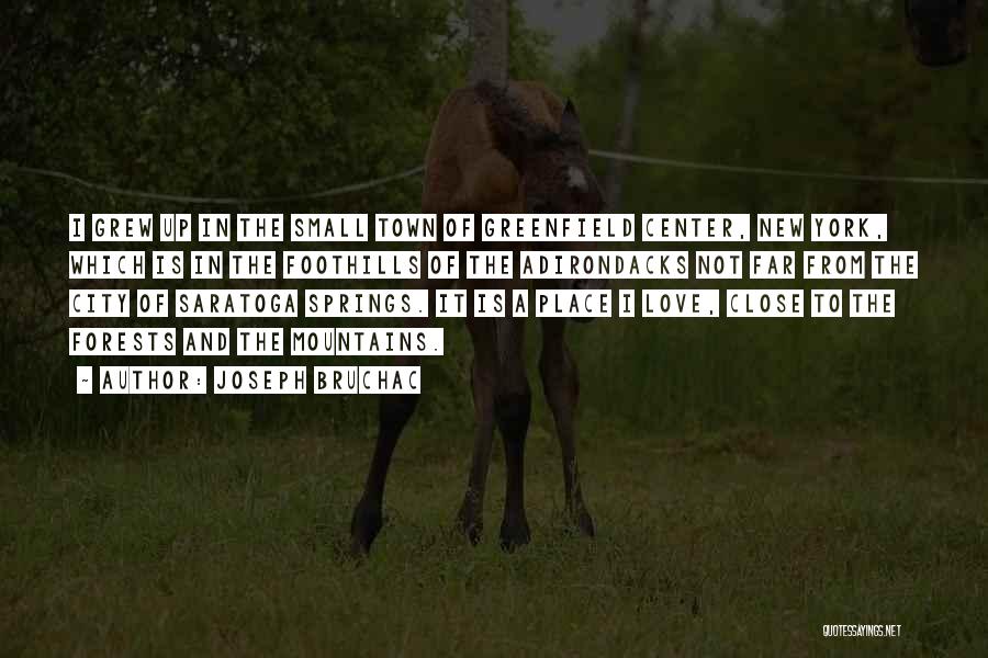 Joseph Bruchac Quotes: I Grew Up In The Small Town Of Greenfield Center, New York, Which Is In The Foothills Of The Adirondacks