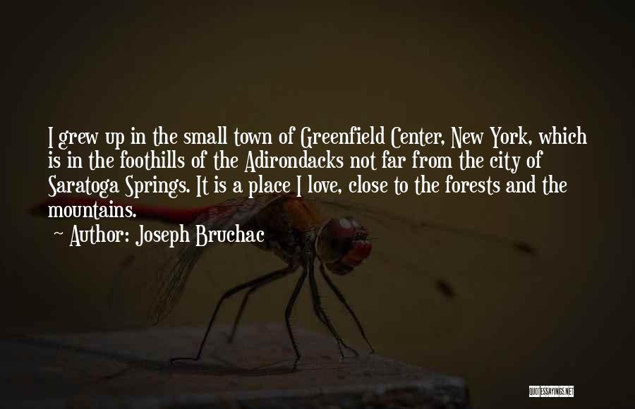 Joseph Bruchac Quotes: I Grew Up In The Small Town Of Greenfield Center, New York, Which Is In The Foothills Of The Adirondacks