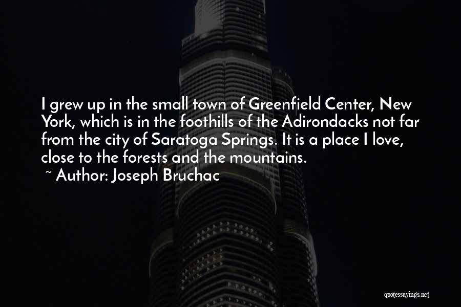 Joseph Bruchac Quotes: I Grew Up In The Small Town Of Greenfield Center, New York, Which Is In The Foothills Of The Adirondacks