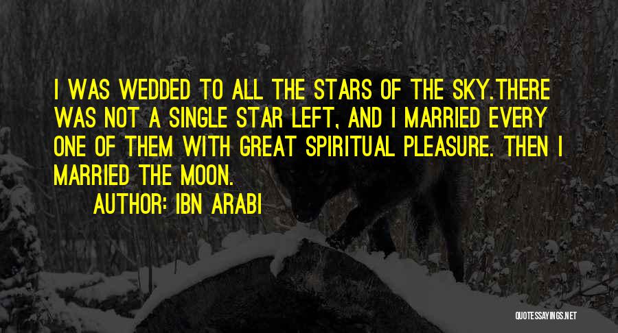 Ibn Arabi Quotes: I Was Wedded To All The Stars Of The Sky.there Was Not A Single Star Left, And I Married Every
