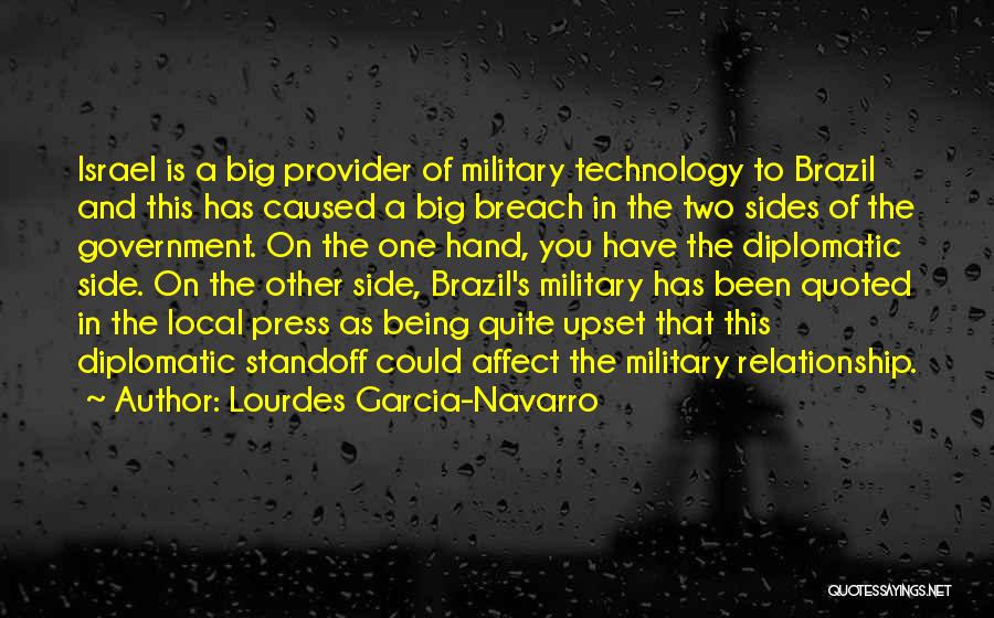 Lourdes Garcia-Navarro Quotes: Israel Is A Big Provider Of Military Technology To Brazil And This Has Caused A Big Breach In The Two