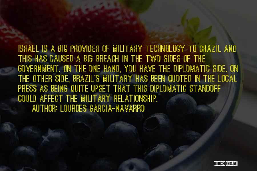 Lourdes Garcia-Navarro Quotes: Israel Is A Big Provider Of Military Technology To Brazil And This Has Caused A Big Breach In The Two