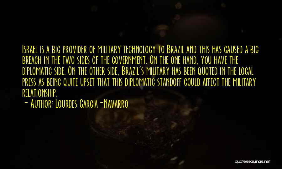 Lourdes Garcia-Navarro Quotes: Israel Is A Big Provider Of Military Technology To Brazil And This Has Caused A Big Breach In The Two