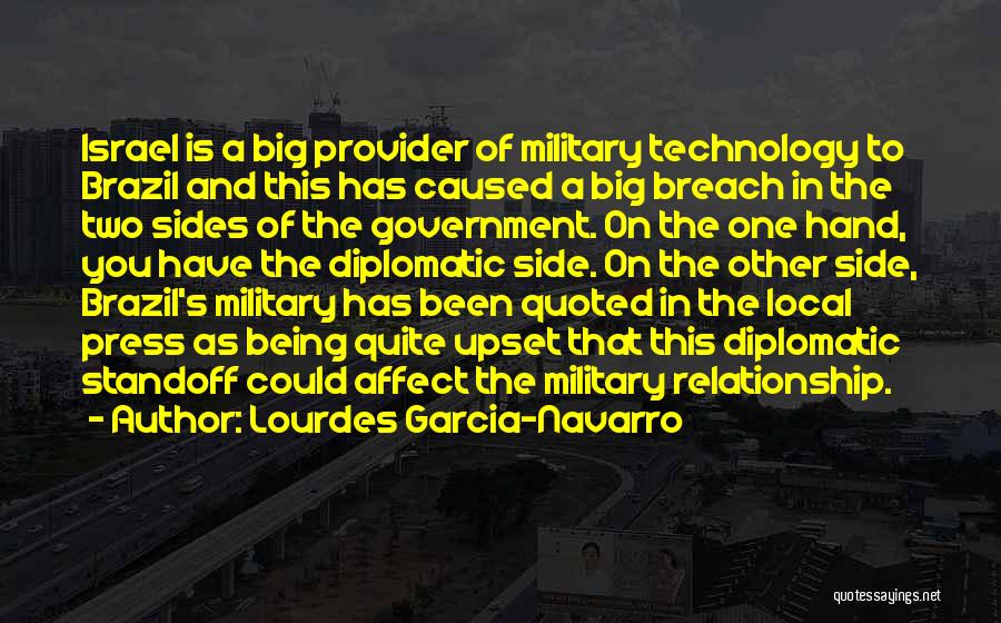 Lourdes Garcia-Navarro Quotes: Israel Is A Big Provider Of Military Technology To Brazil And This Has Caused A Big Breach In The Two