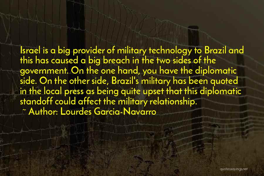 Lourdes Garcia-Navarro Quotes: Israel Is A Big Provider Of Military Technology To Brazil And This Has Caused A Big Breach In The Two