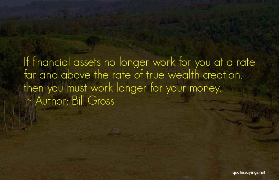 Bill Gross Quotes: If Financial Assets No Longer Work For You At A Rate Far And Above The Rate Of True Wealth Creation,