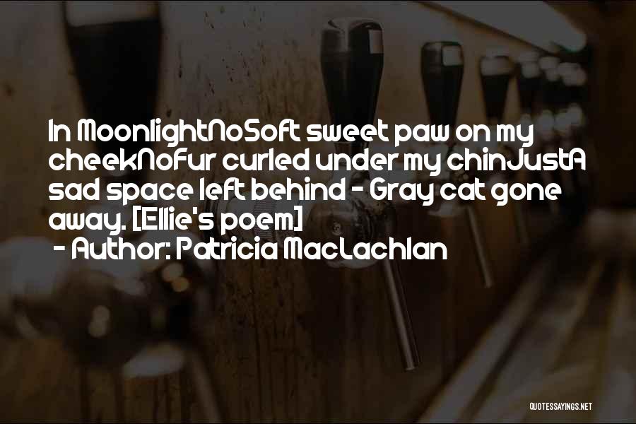 Patricia MacLachlan Quotes: In Moonlightnosoft Sweet Paw On My Cheeknofur Curled Under My Chinjusta Sad Space Left Behind - Gray Cat Gone Away.