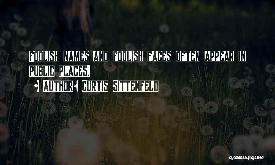 Curtis Sittenfeld Quotes: Foolish Names And Foolish Faces Often Appear In Public Places.
