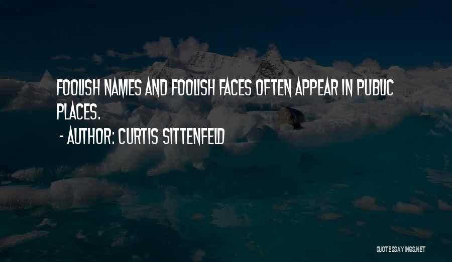 Curtis Sittenfeld Quotes: Foolish Names And Foolish Faces Often Appear In Public Places.