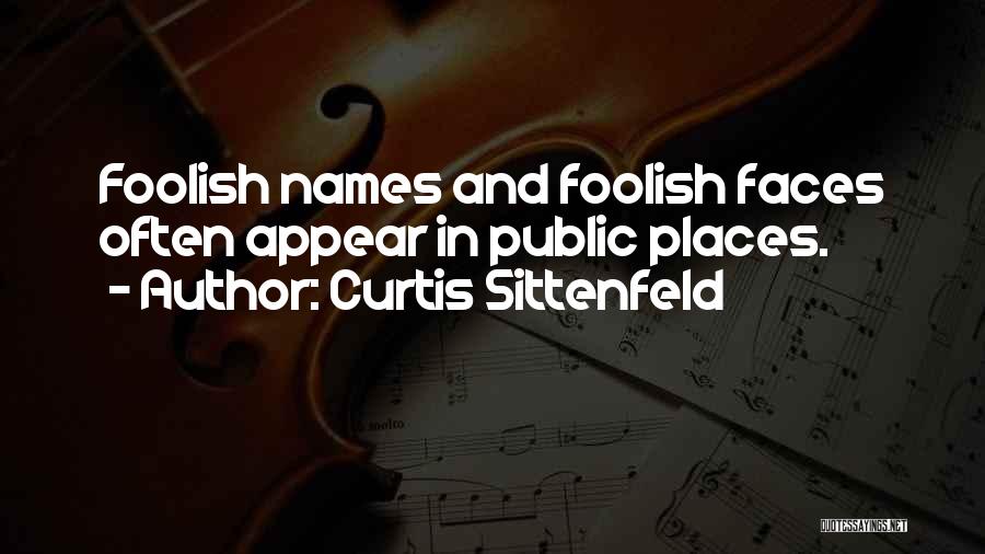 Curtis Sittenfeld Quotes: Foolish Names And Foolish Faces Often Appear In Public Places.