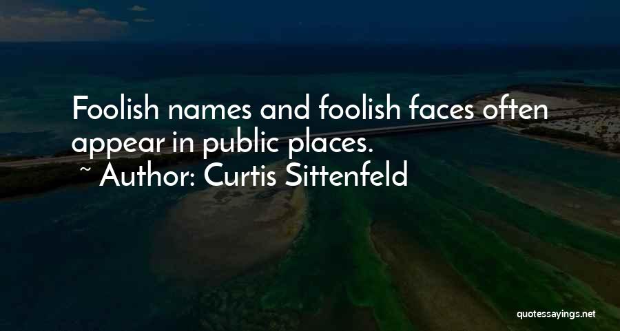 Curtis Sittenfeld Quotes: Foolish Names And Foolish Faces Often Appear In Public Places.