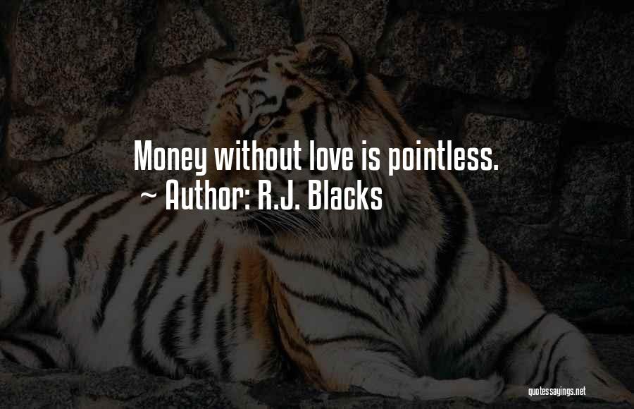 R.J. Blacks Quotes: Money Without Love Is Pointless.