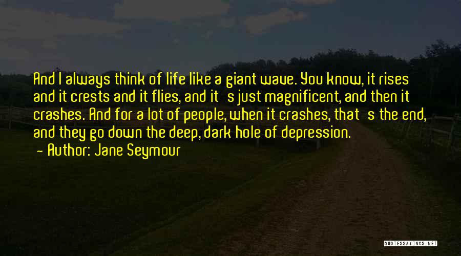 Jane Seymour Quotes: And I Always Think Of Life Like A Giant Wave. You Know, It Rises And It Crests And It Flies,