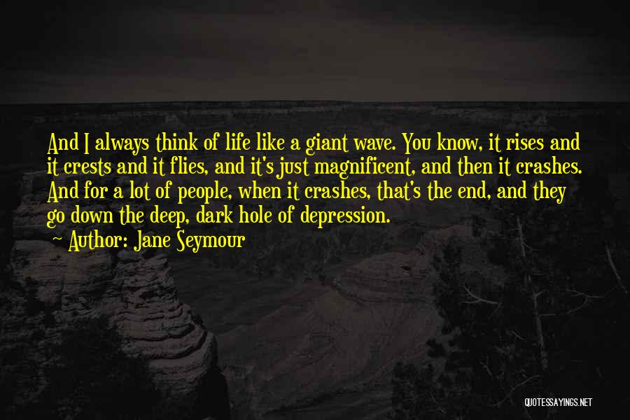 Jane Seymour Quotes: And I Always Think Of Life Like A Giant Wave. You Know, It Rises And It Crests And It Flies,