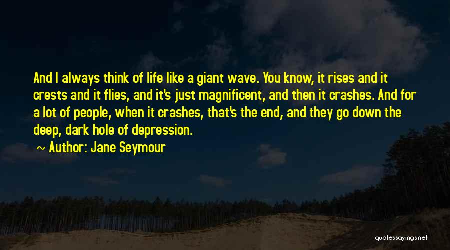 Jane Seymour Quotes: And I Always Think Of Life Like A Giant Wave. You Know, It Rises And It Crests And It Flies,