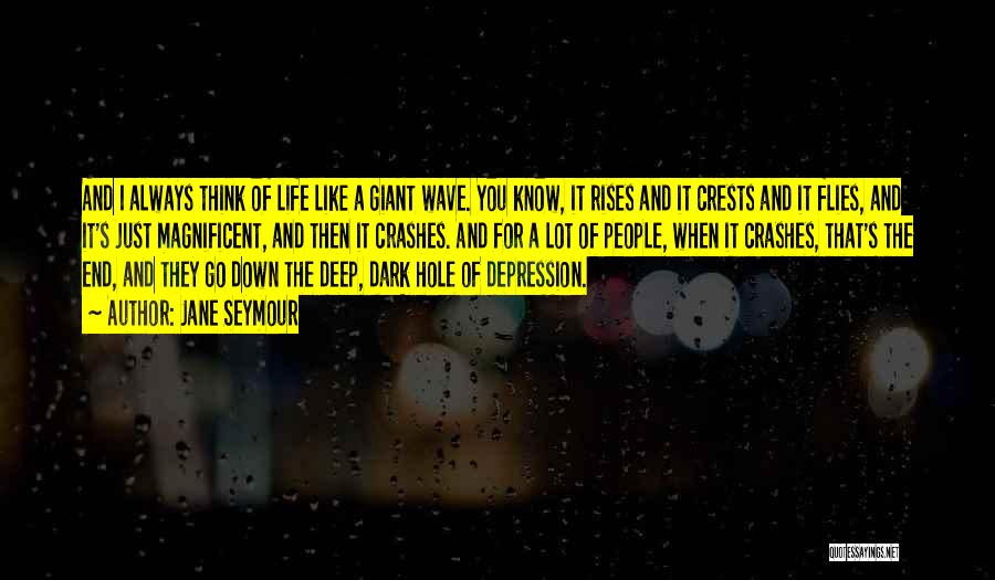 Jane Seymour Quotes: And I Always Think Of Life Like A Giant Wave. You Know, It Rises And It Crests And It Flies,