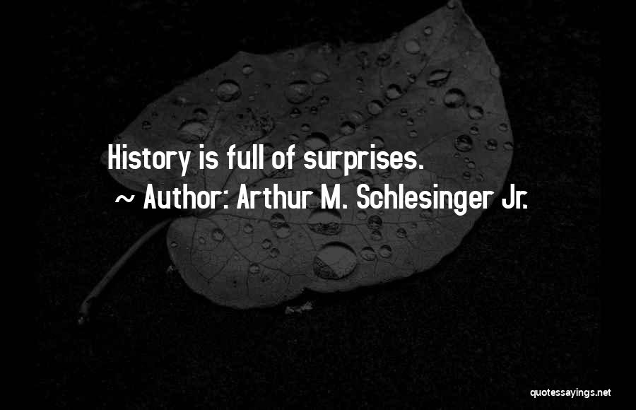 Arthur M. Schlesinger Jr. Quotes: History Is Full Of Surprises.