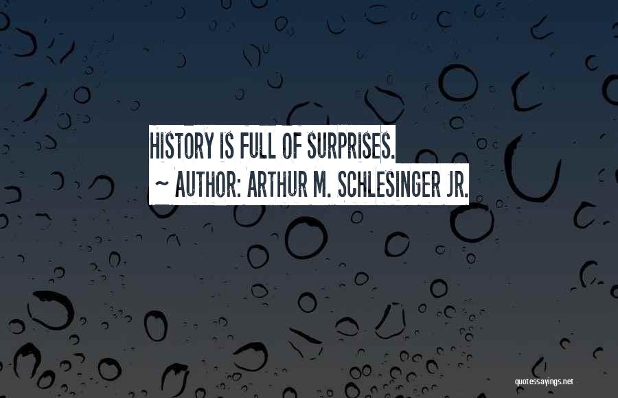 Arthur M. Schlesinger Jr. Quotes: History Is Full Of Surprises.