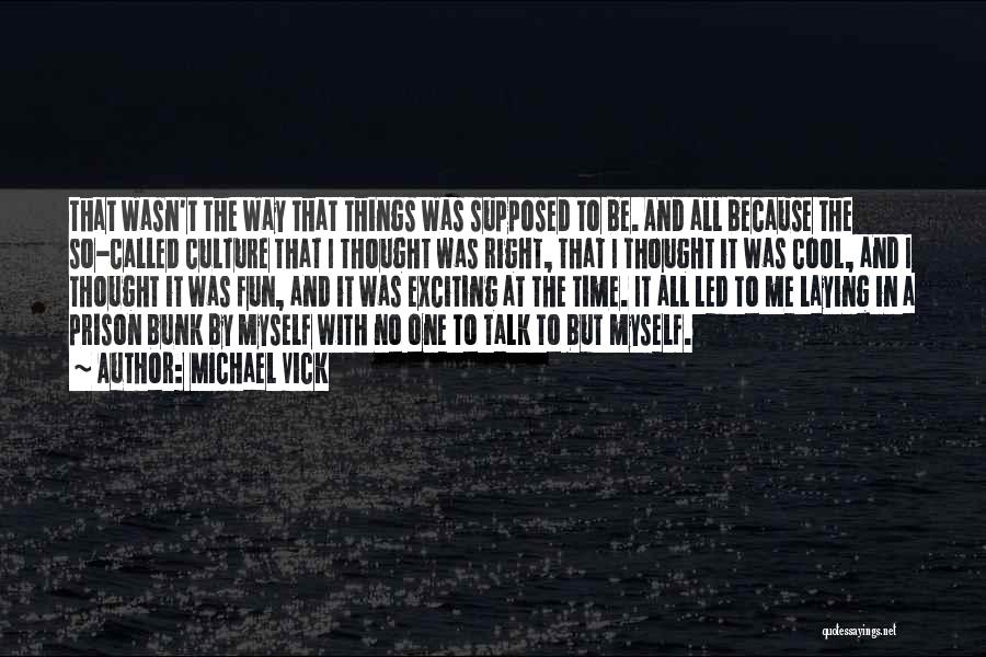 Michael Vick Quotes: That Wasn't The Way That Things Was Supposed To Be. And All Because The So-called Culture That I Thought Was