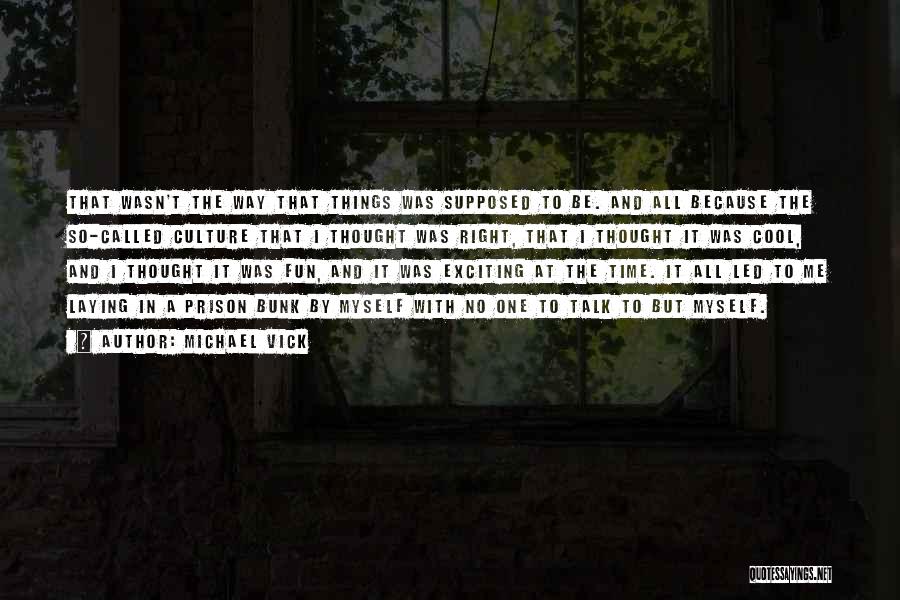 Michael Vick Quotes: That Wasn't The Way That Things Was Supposed To Be. And All Because The So-called Culture That I Thought Was