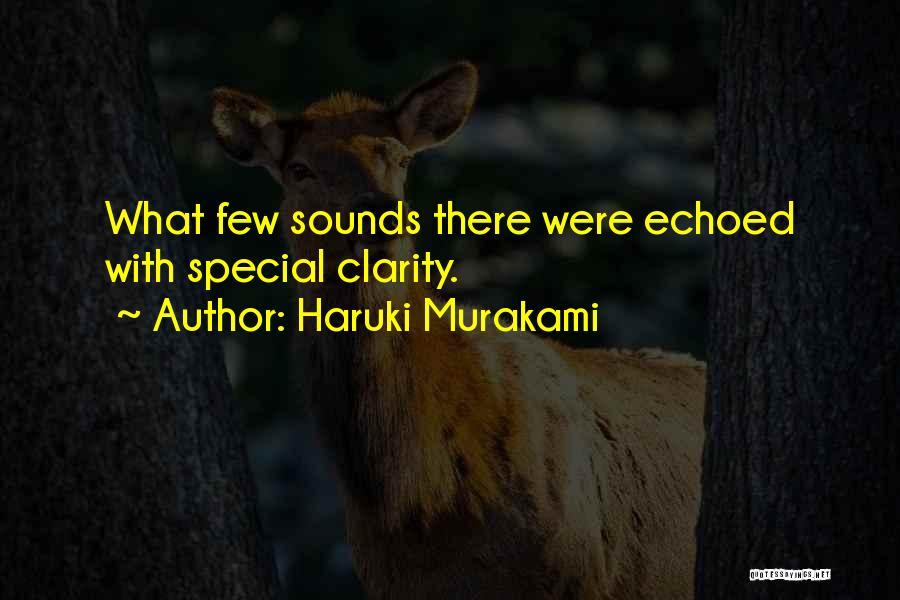 Haruki Murakami Quotes: What Few Sounds There Were Echoed With Special Clarity.