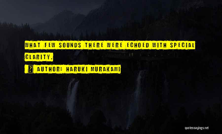 Haruki Murakami Quotes: What Few Sounds There Were Echoed With Special Clarity.