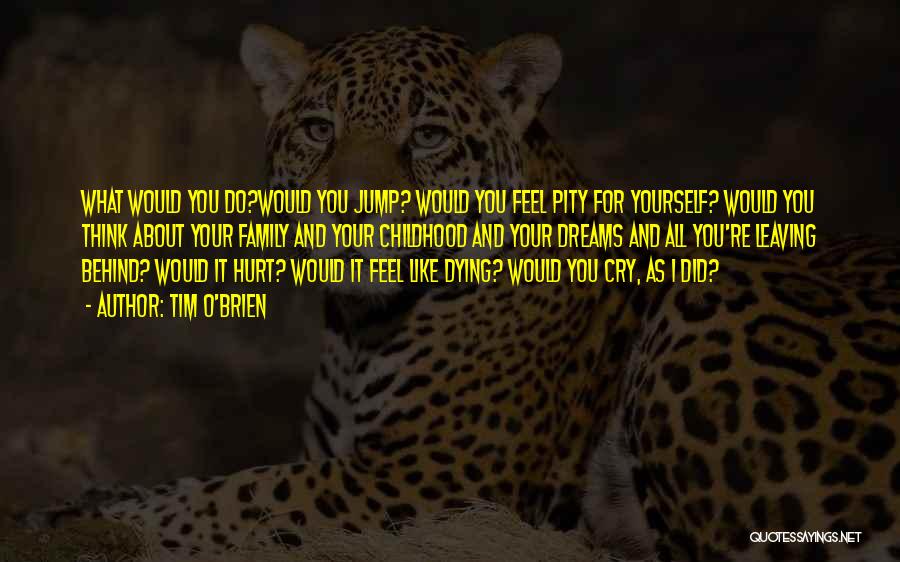 Tim O'Brien Quotes: What Would You Do?would You Jump? Would You Feel Pity For Yourself? Would You Think About Your Family And Your