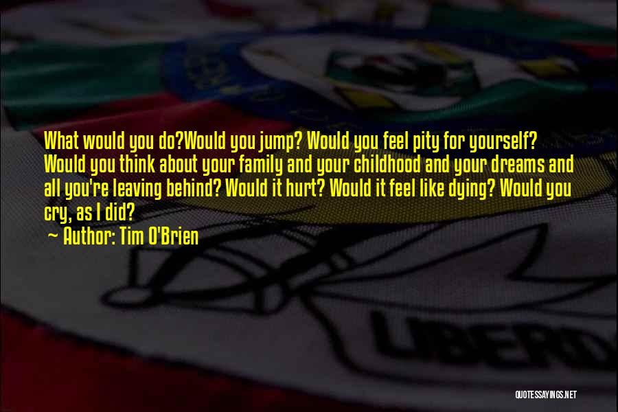 Tim O'Brien Quotes: What Would You Do?would You Jump? Would You Feel Pity For Yourself? Would You Think About Your Family And Your